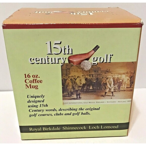 Golf Coffee Mug Cup 15th Century Scotland Royal Birkdale Shinnecock Lomond 16oz - Picture 8 of 10